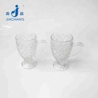 75ml clear mini acrylic wine glass cup with handle