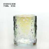 glass candle jar round big glass candle holder