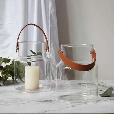 Fashionable Home Decorative Multi-function Clear Cylinder Glass Vases