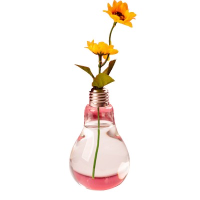 Home Outdoor Garden New Mini Bulb Shape Glass Vases For Decorating Flowers