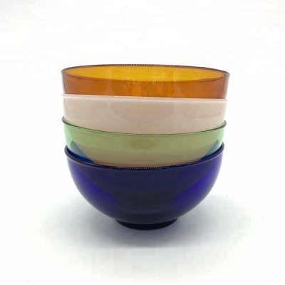 Multi color decorative collection mixing bowl glass dinnerware sets