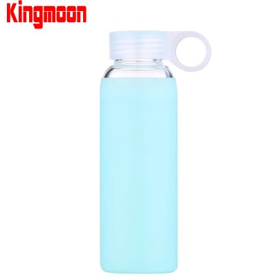 Shatter resistant Leak Proof Glass Bottle for Outdoor Sports Camping Hiking