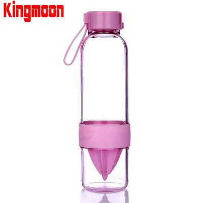 High Quality BPA Free Sport Glass Juice Fruit Infuser Water Bottle