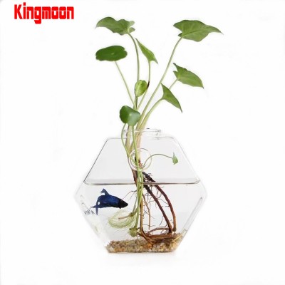 Wholesale Brilliant Transparent Glass Vase Crystal Flower Glass For Decoration